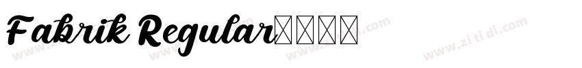 Fabrik Regular字体转换